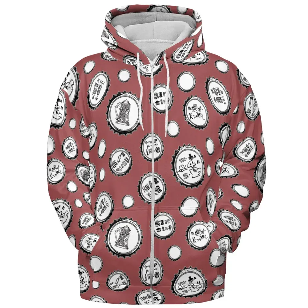 Recall Memories Beer Cap Puzzles All-over Print Hoodie - 3