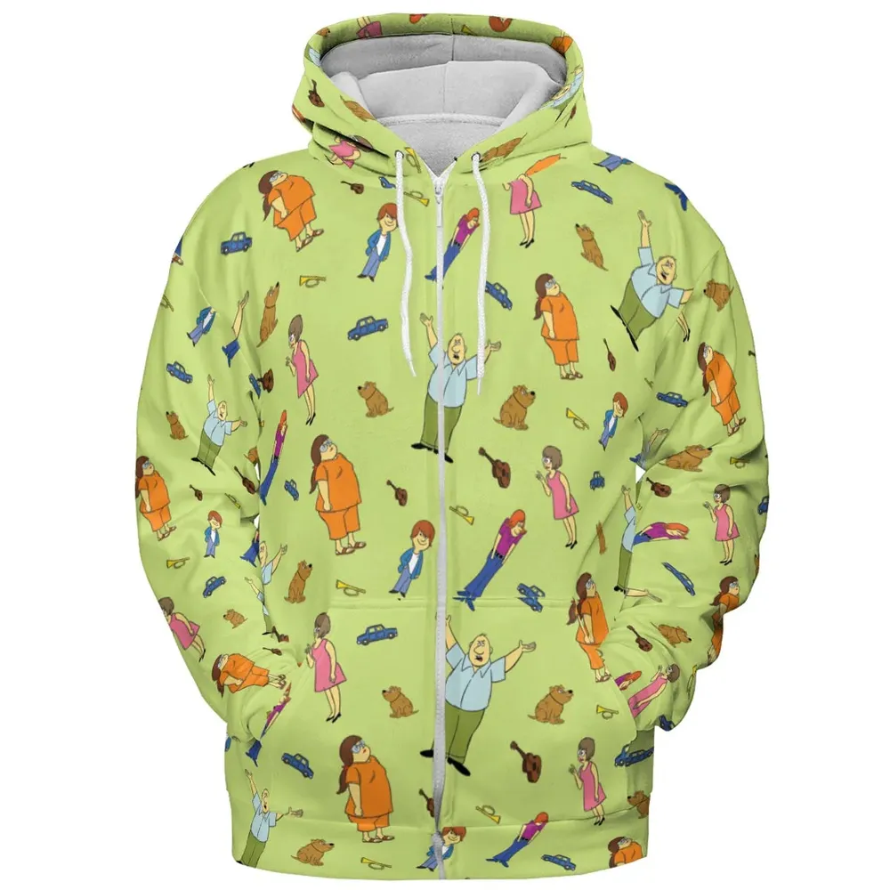 Wait Till Your Father Gets Home Characters All-over Print Hoodie - 3