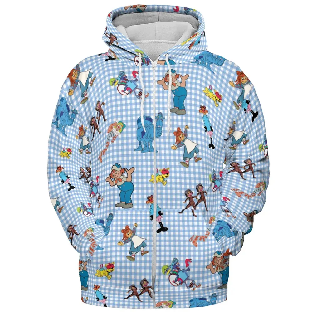 Wholesome Memories Stitched Raggedy Ann & Andy All-over Print Hoodie - 3