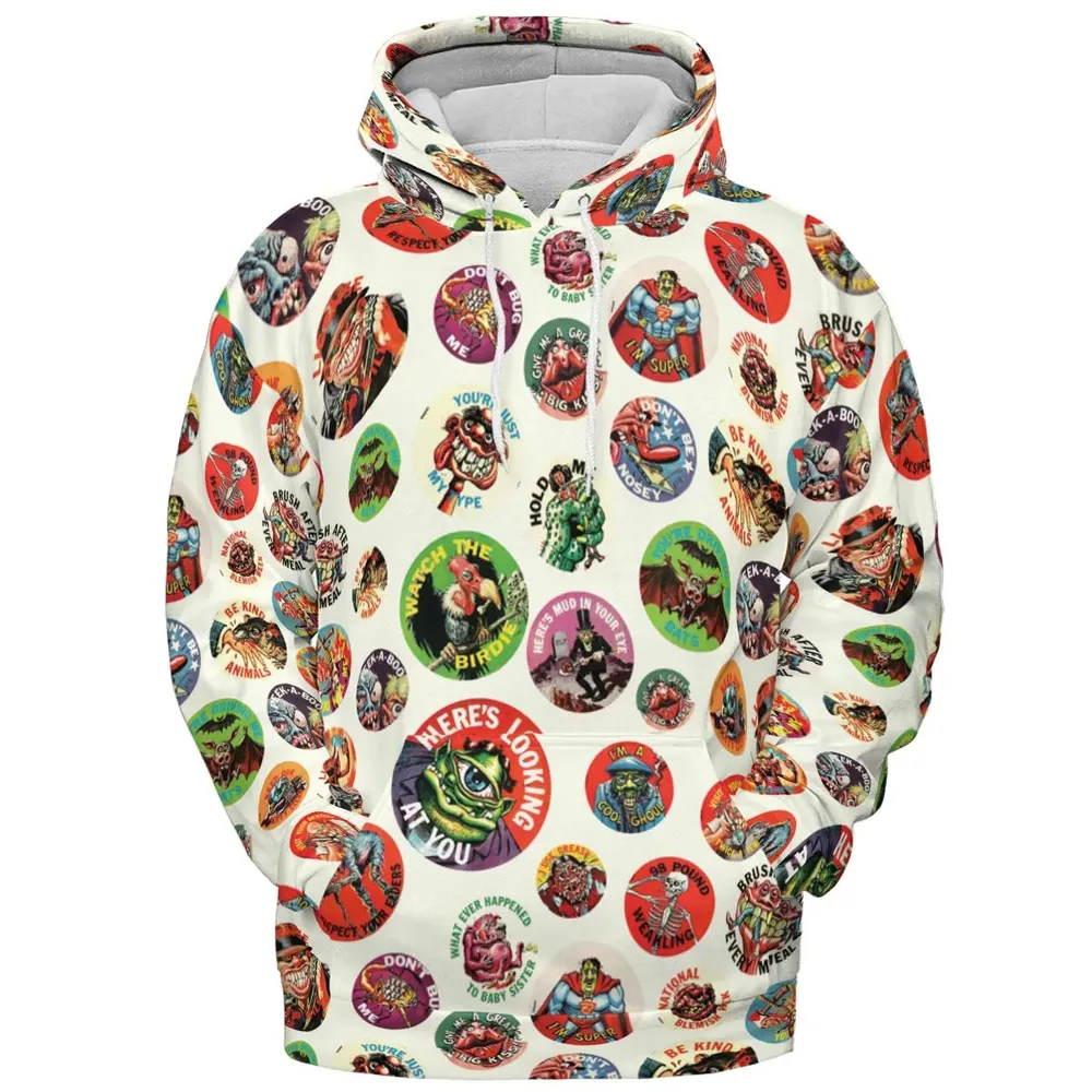Nostalgic Memories Ugly Buttons All-over Print Hoodie - 2