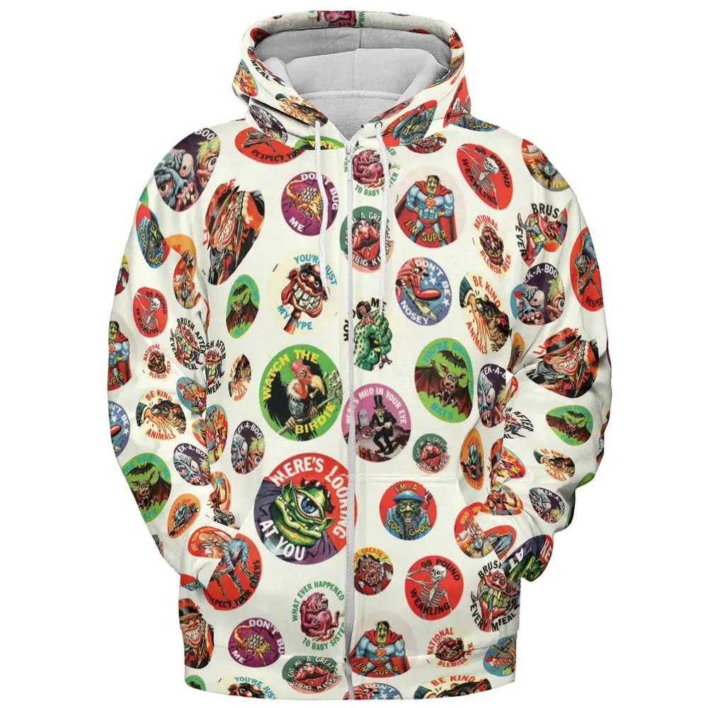 Nostalgic Memories Ugly Buttons All-over Print Hoodie - 3