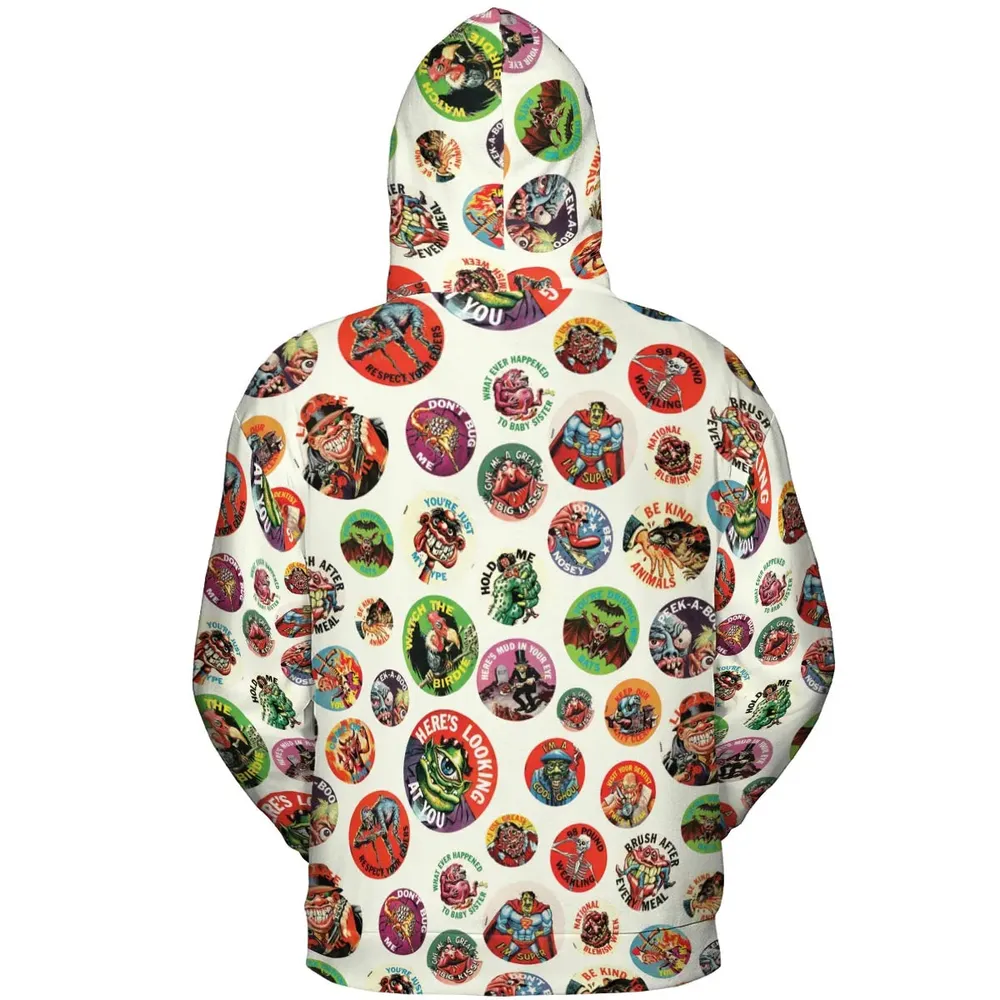 Nostalgic Memories Ugly Buttons All-over Print Hoodie - 4
