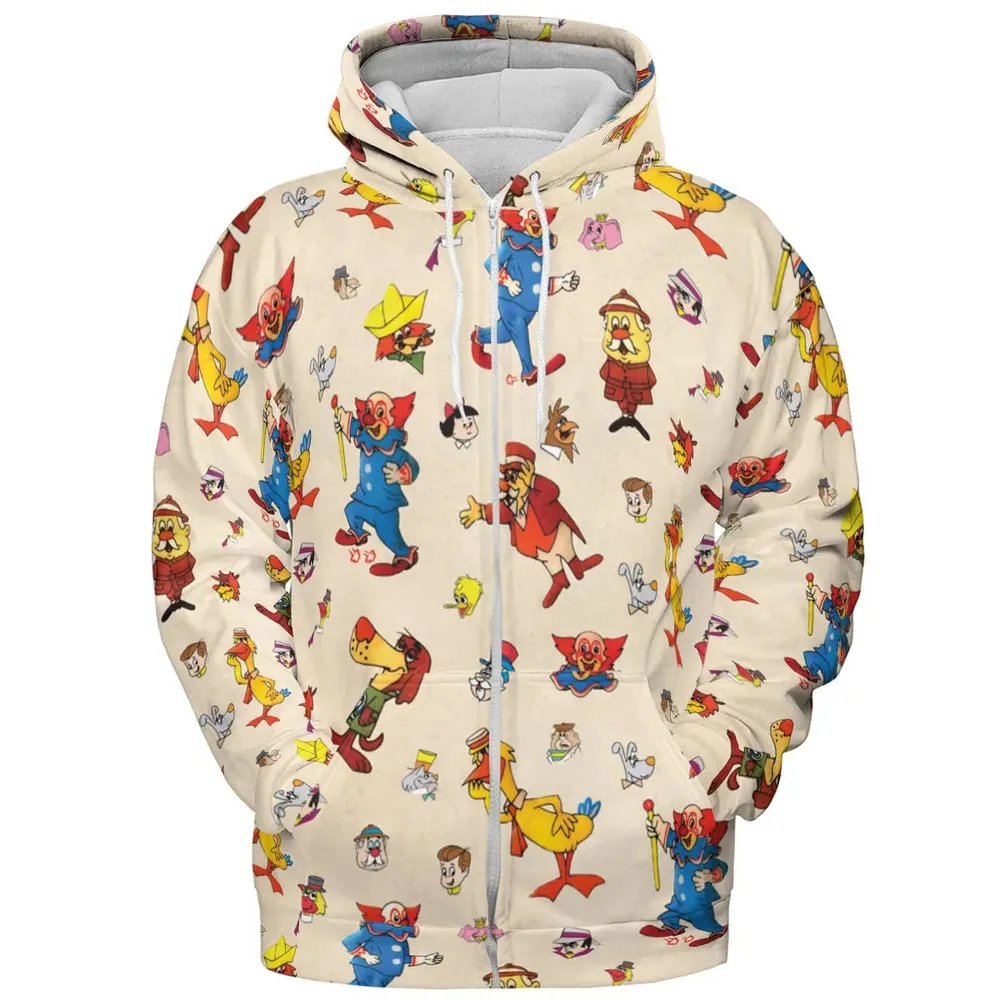 Bozo The Clown And Friends All-over Print Hoodie - 3