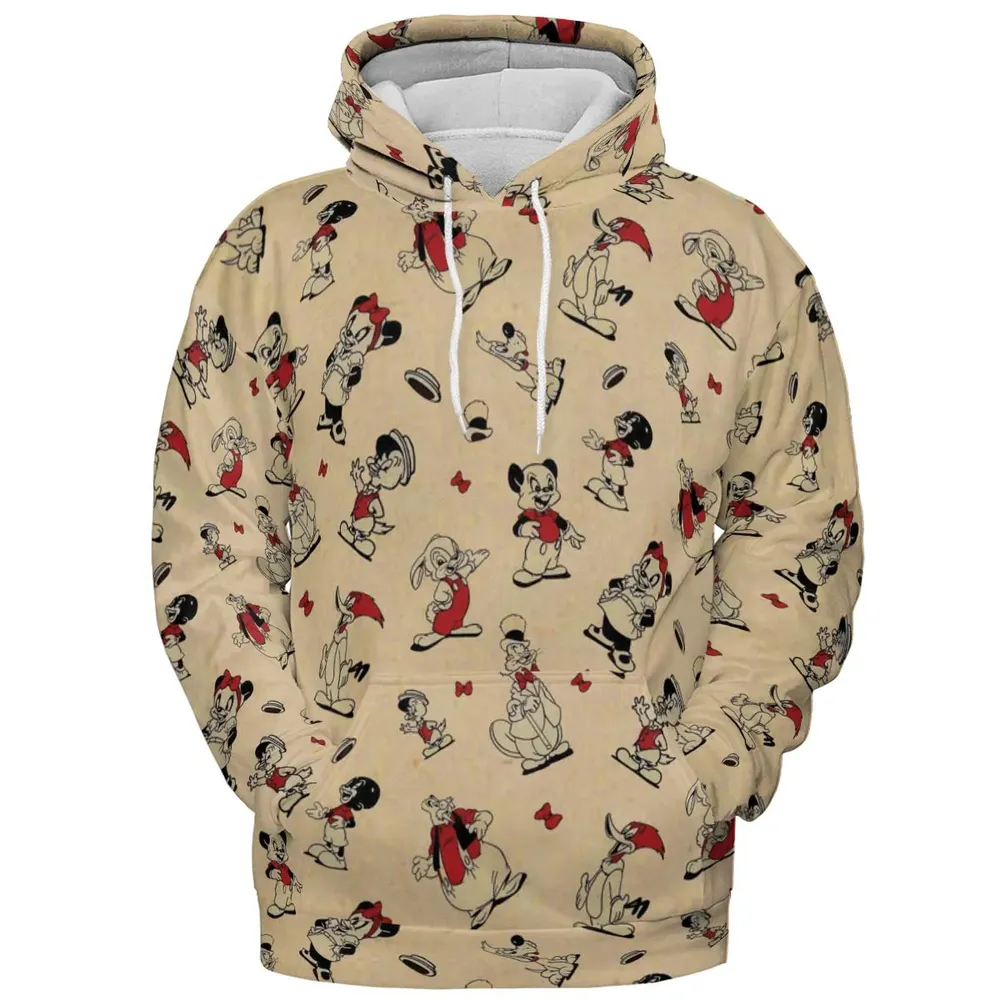 Walter Lantz's Famous Movie Characters All-over Print Hoodie - 2
