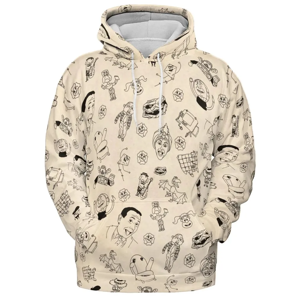 Pee-Wee's Playhouse Characters All-over Print Hoodie - 2