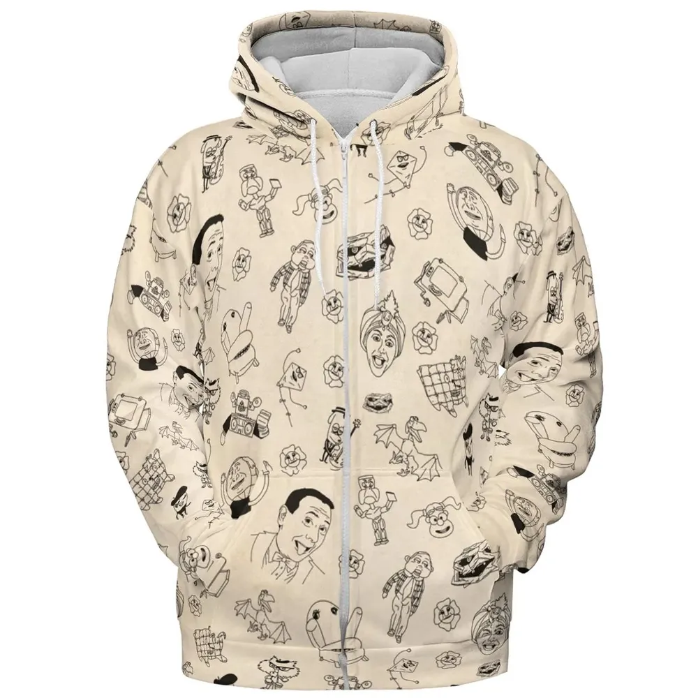 Pee-Wee's Playhouse Characters All-over Print Hoodie - 3