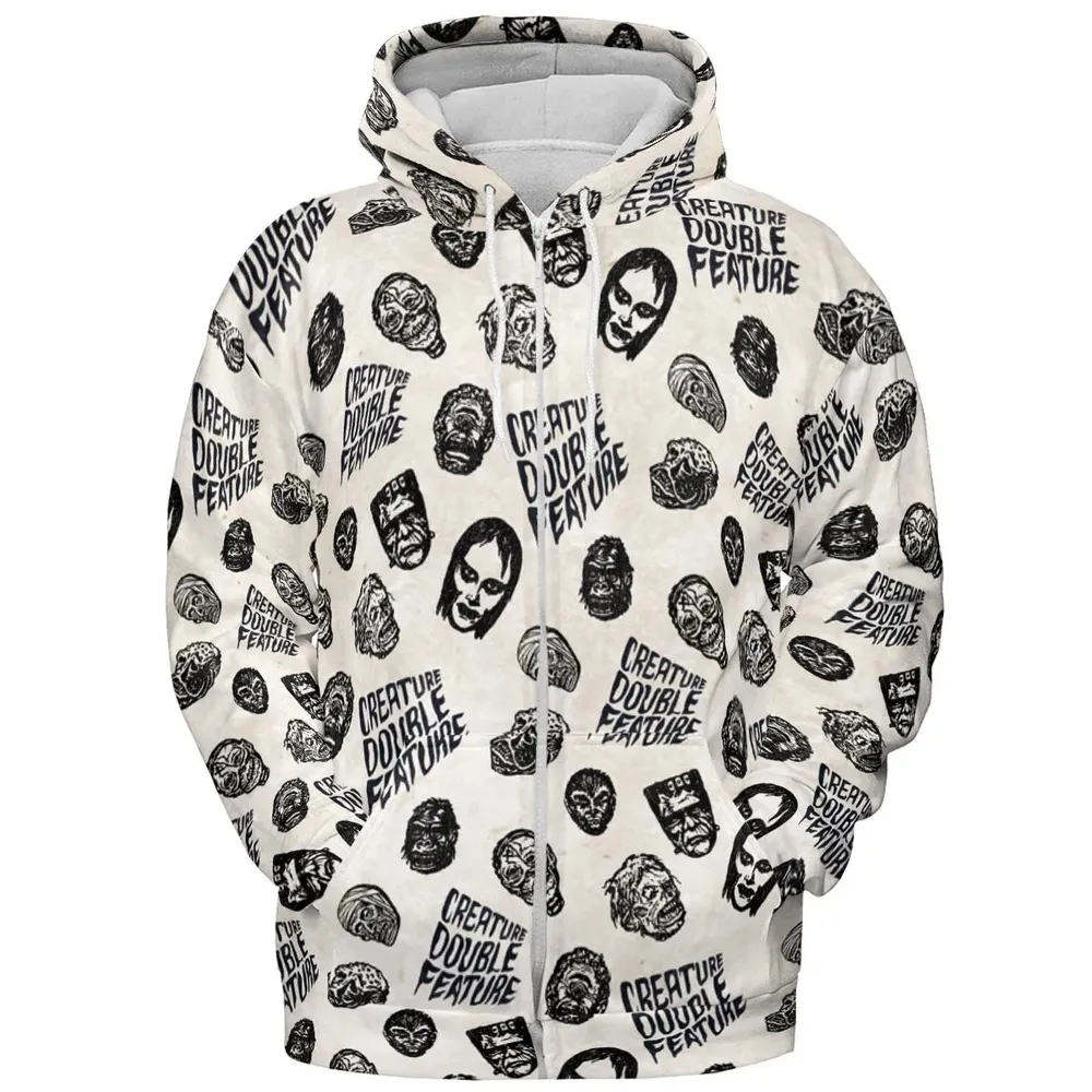 Creature Double Feature Horror Characters All-over Print Hoodie - 3