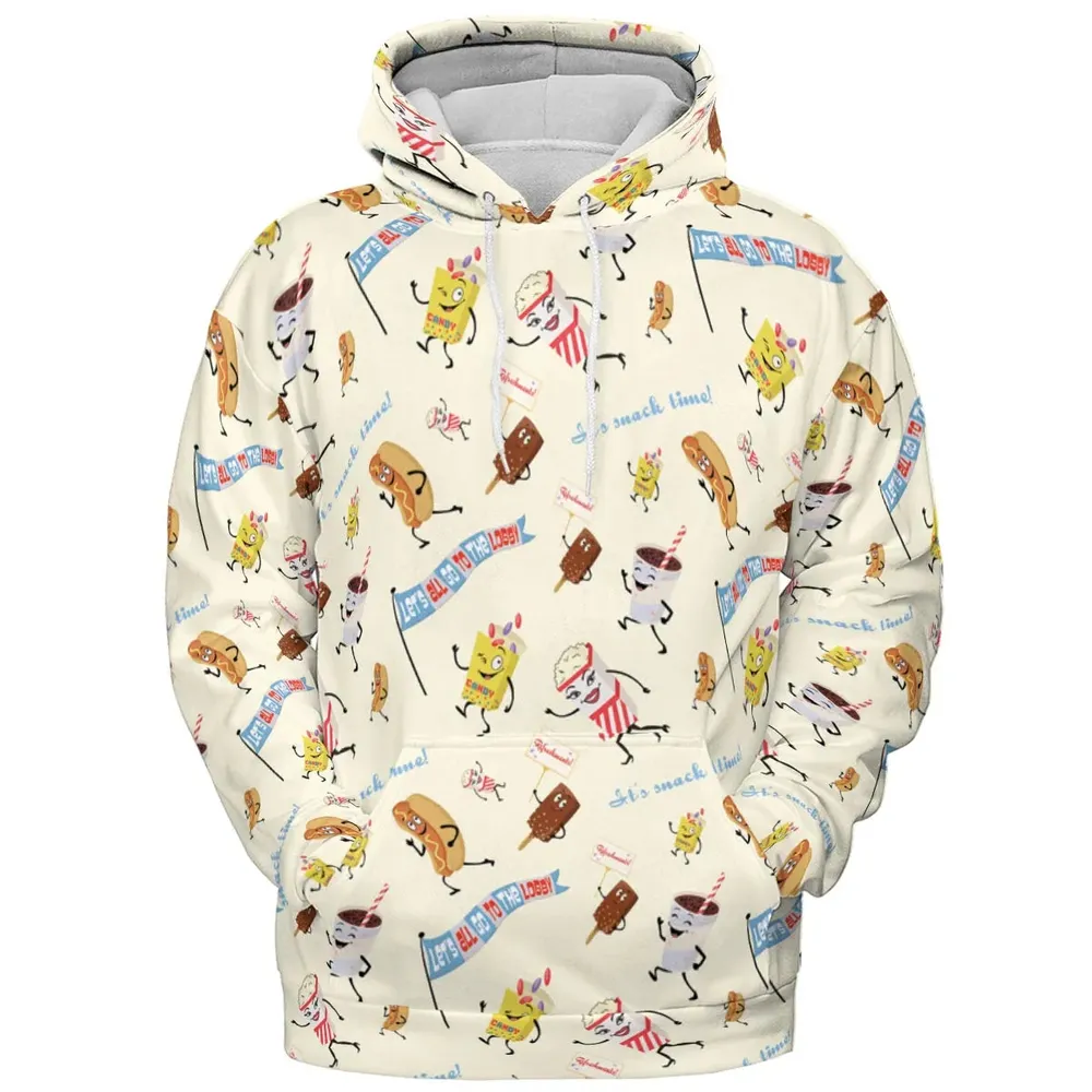 Let's All Go To The Lobby Retro Cartoon All-over Print Hoodie - 2