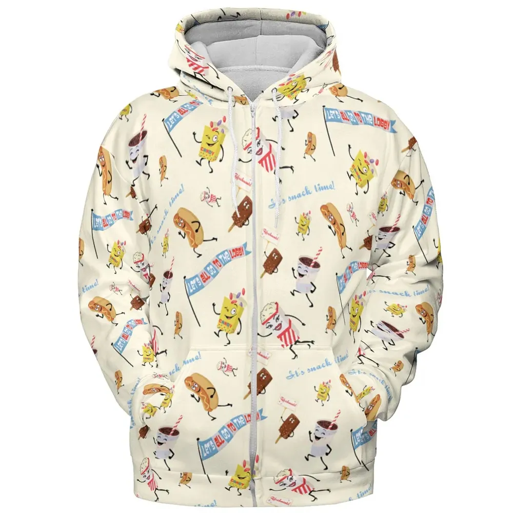 Let's All Go To The Lobby Retro Cartoon All-over Print Hoodie - 3