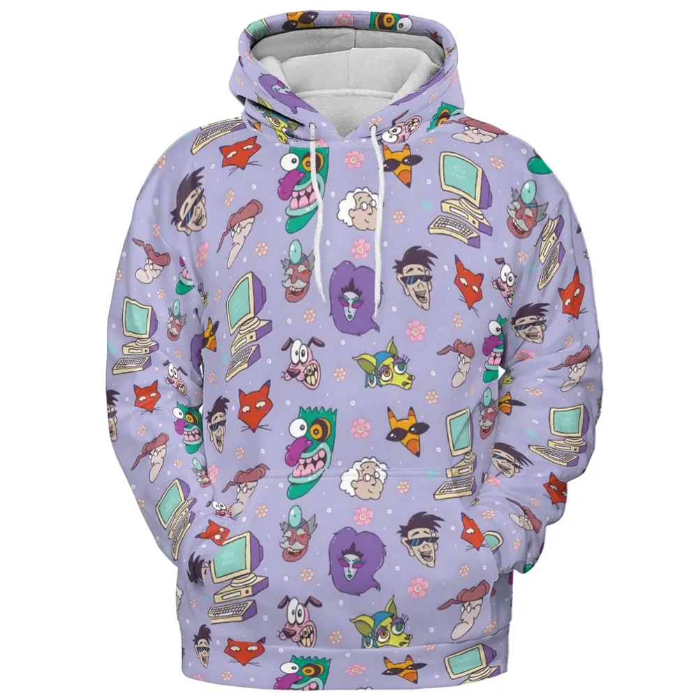 Floral Courage Courage the Cowardly Dog All-over Print Hoodie - 2