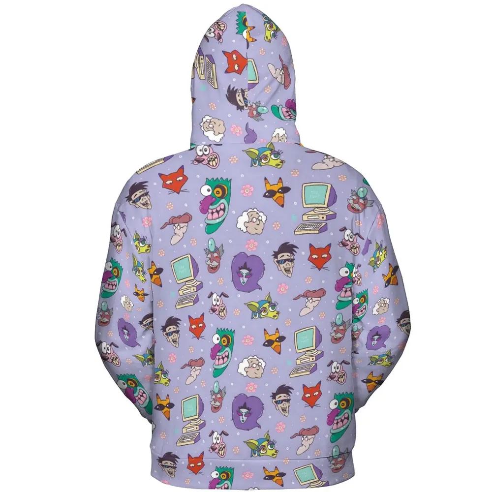Floral Courage Courage the Cowardly Dog All-over Print Hoodie - 4