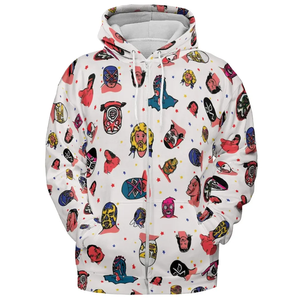 Lucha Libre Wrestling All-over Print Hoodie - 3
