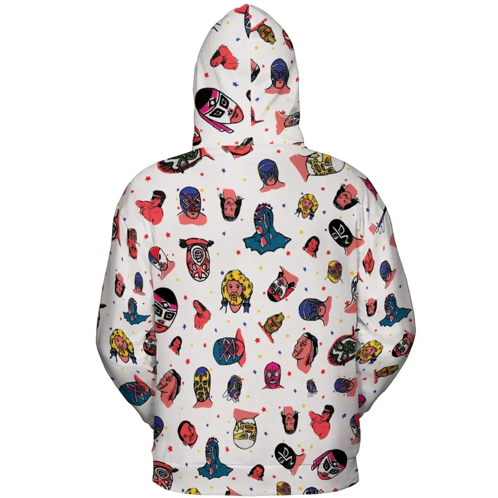 Lucha Libre Wrestling All-over Print Hoodie - 4