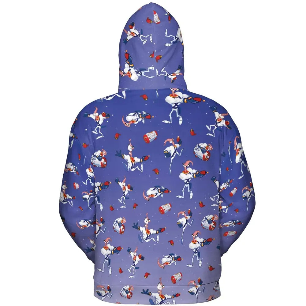 Ungroovy Earthworm Jim All-over Print Hoodie - 4