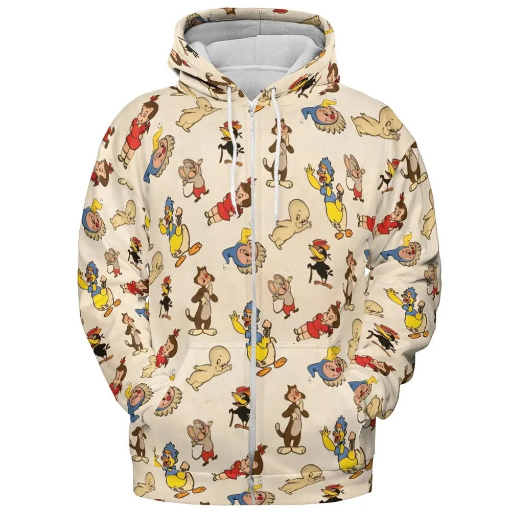 Harvey TV Stars Cartoon Characters All-over Print Hoodie - 3