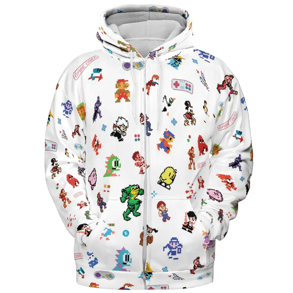 Iconic Video Game Characters All-over Print Hoodie - 3