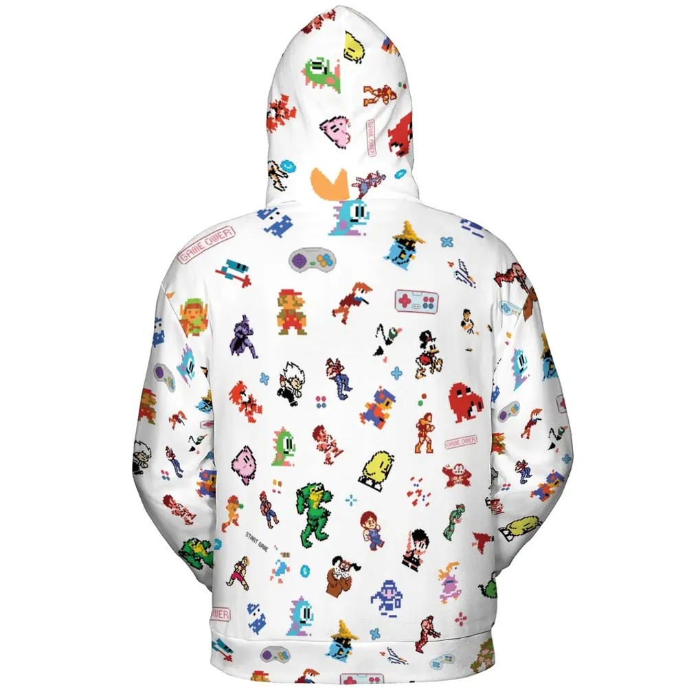 Iconic Video Game Characters All-over Print Hoodie - 4