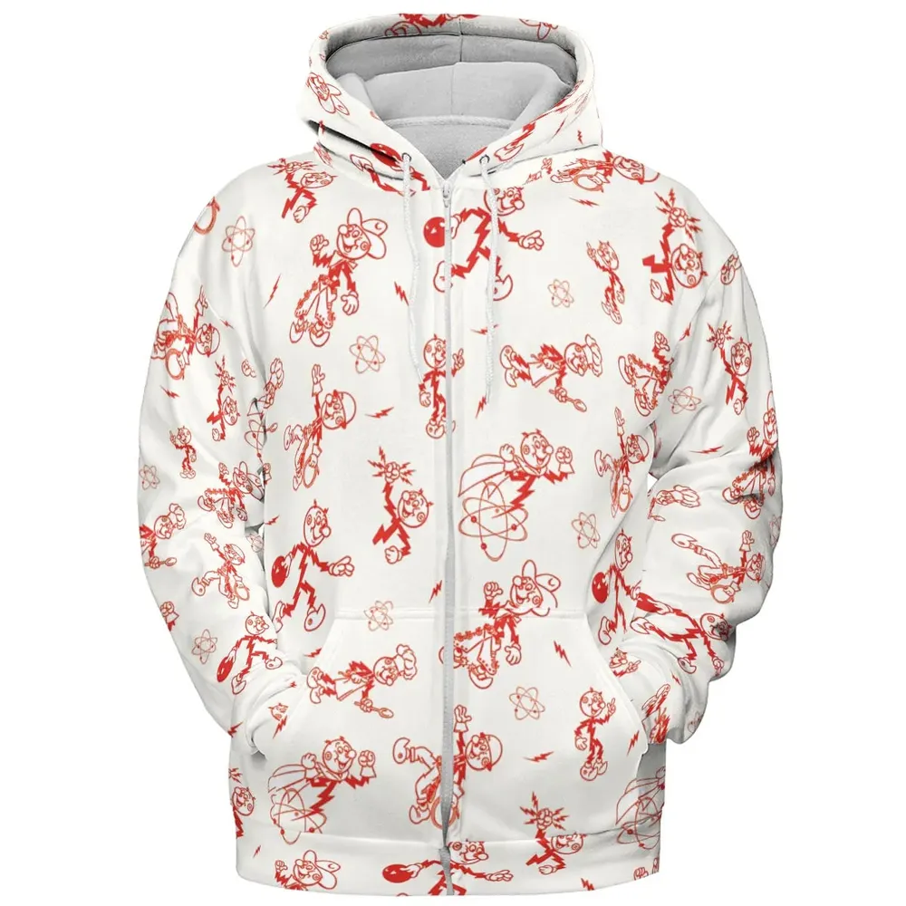 Vintage Style Nostalgic Reddy Kilowatt All-over Print Hoodie - 3