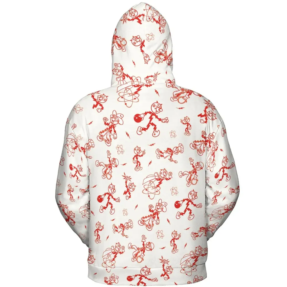 Vintage Style Nostalgic Reddy Kilowatt All-over Print Hoodie - 4