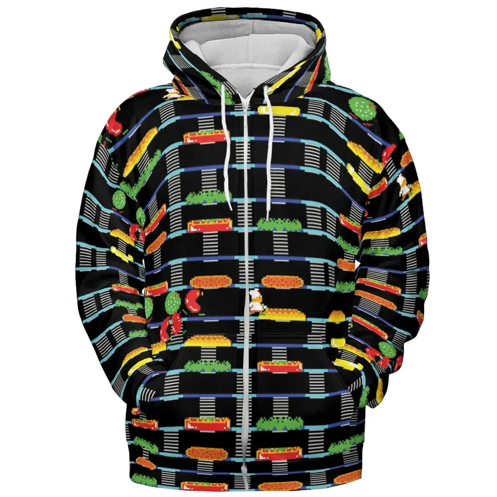 BurgerTime Arcade Game All-over Print Hoodie - 3