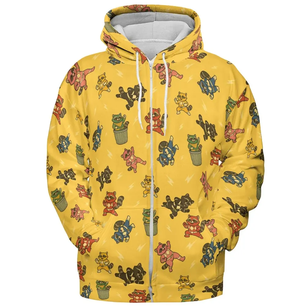 Morphin Time Trash Panda All-over Print Hoodie - 3