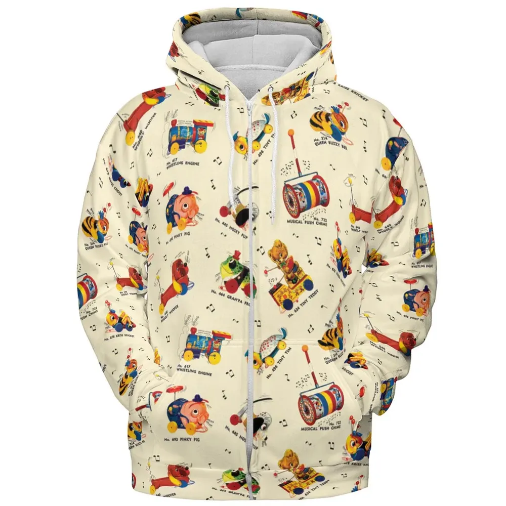 Vintage FP Toys All-over Print Hoodie - 3