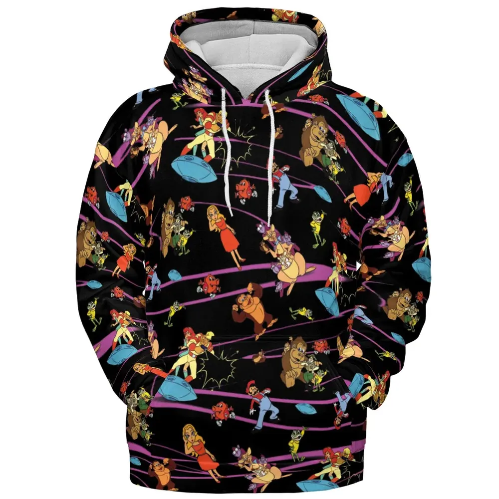 Saturday Supercade Characters All-over Print Hoodie - 2