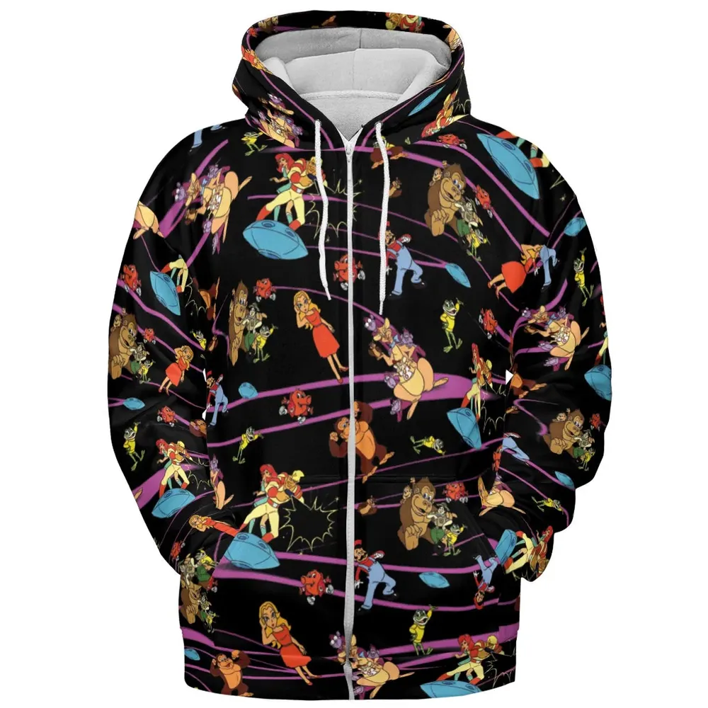 Saturday Supercade Characters All-over Print Hoodie - 3