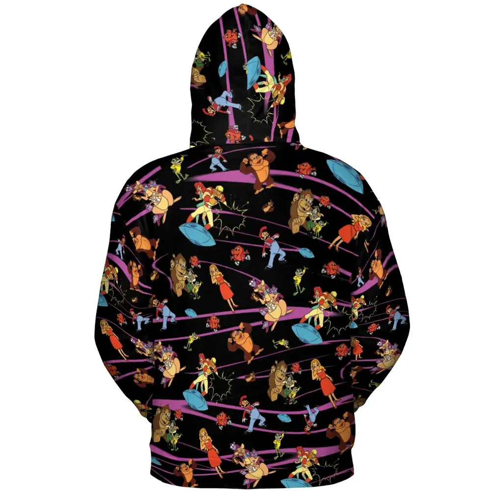 Saturday Supercade Characters All-over Print Hoodie - 4