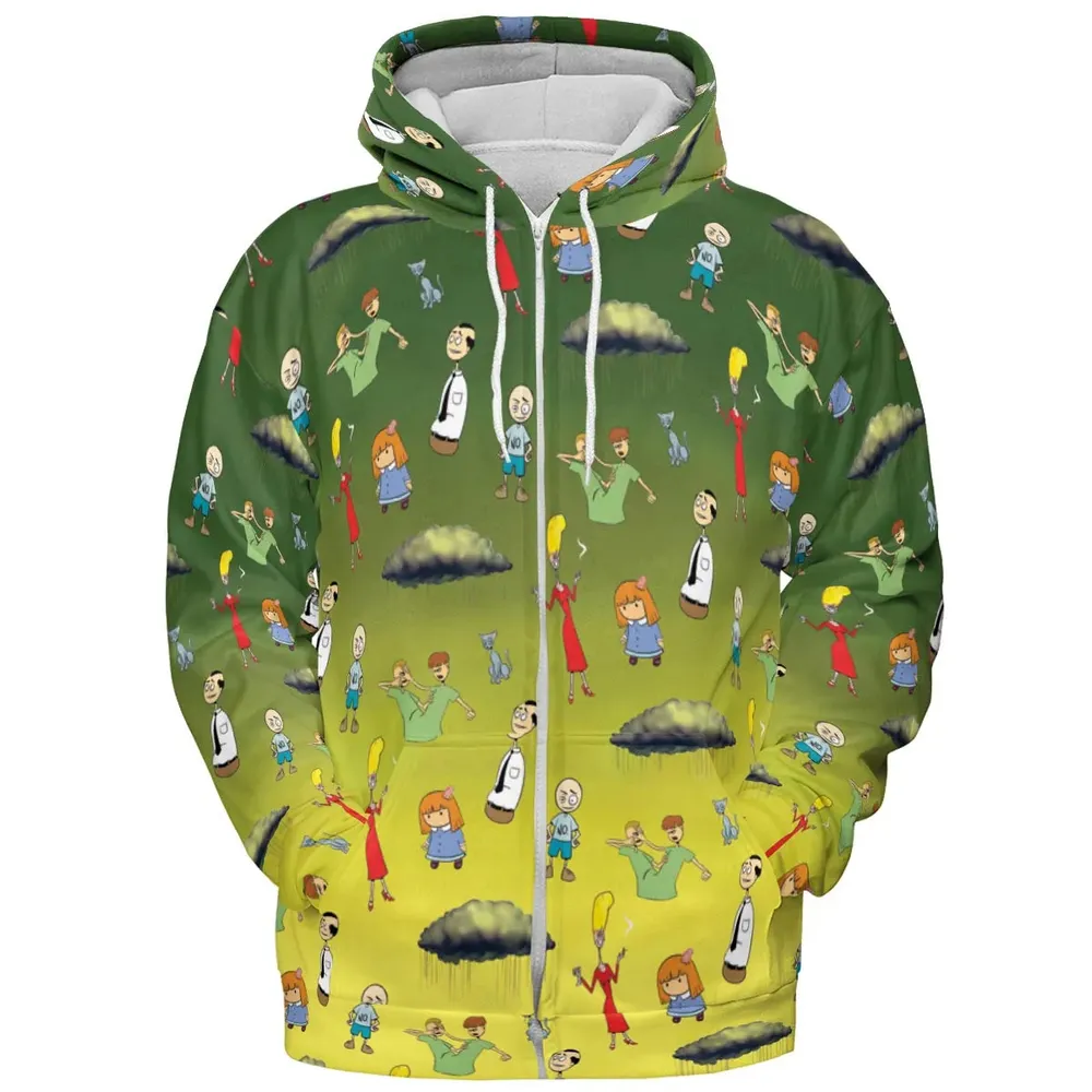 The Oblongs Retro TV Show All-over Print Hoodie - 3