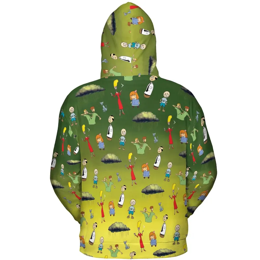 The Oblongs Retro TV Show All-over Print Hoodie - 4