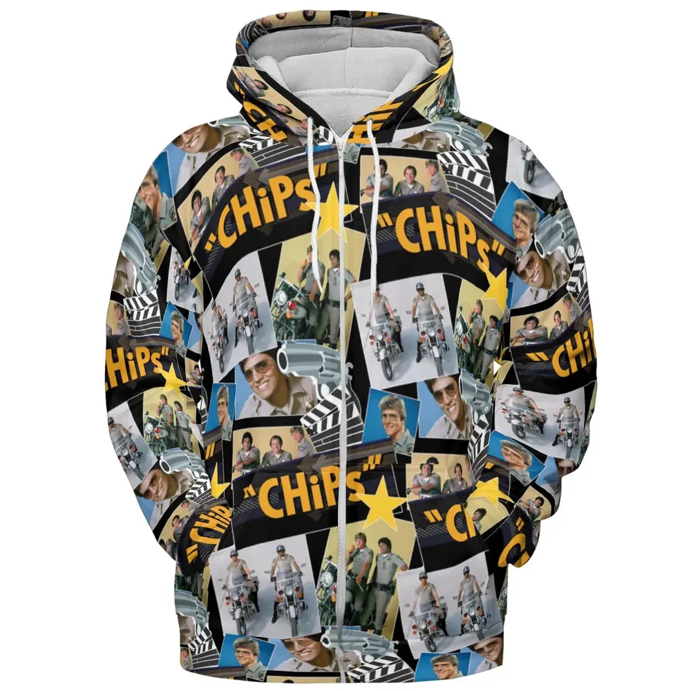 70s Flashback Chips All-over Print Hoodie - 3