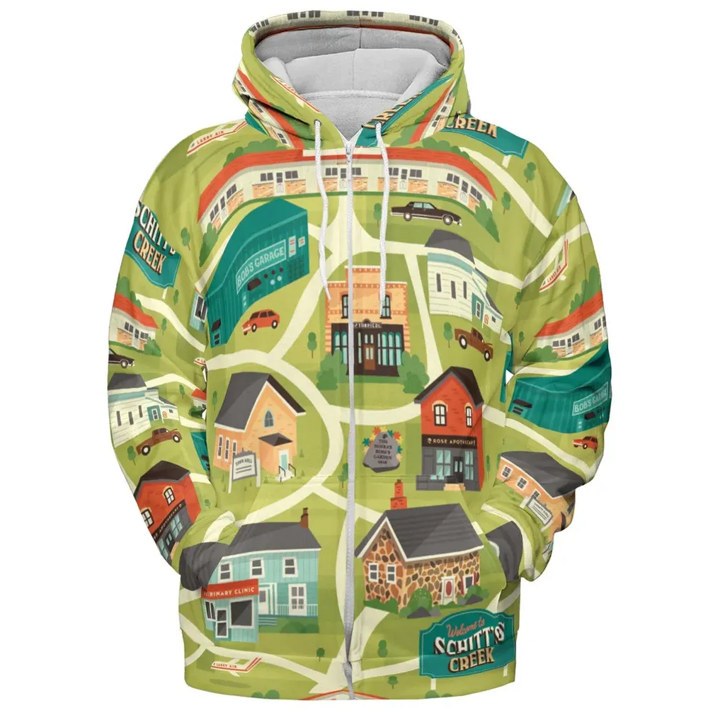 Schitt's Creek Town Map All-over Print Hoodie - 3