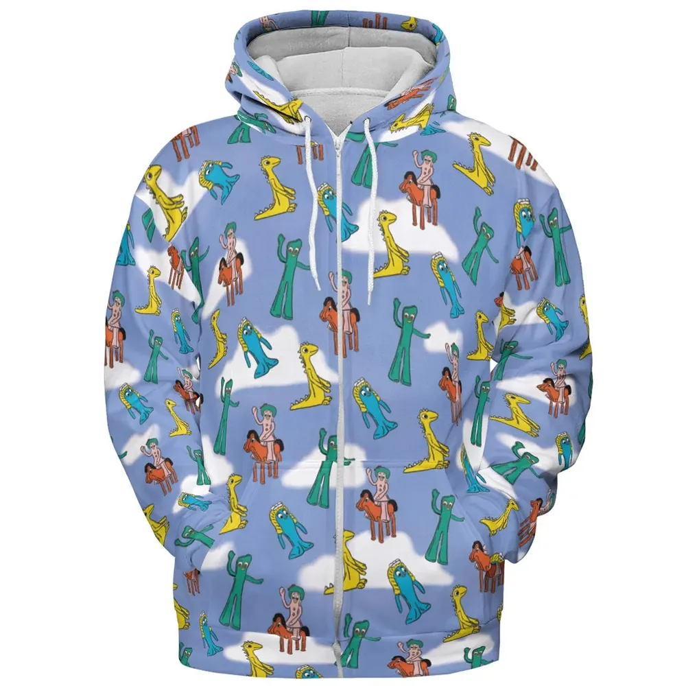 Gumby Characters All-over Print Hoodie - 3