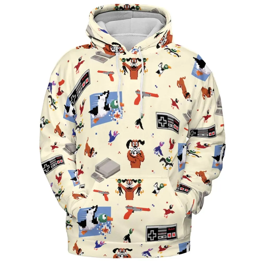Retro Video Game Duck Hunt All-over Print Hoodie - 2