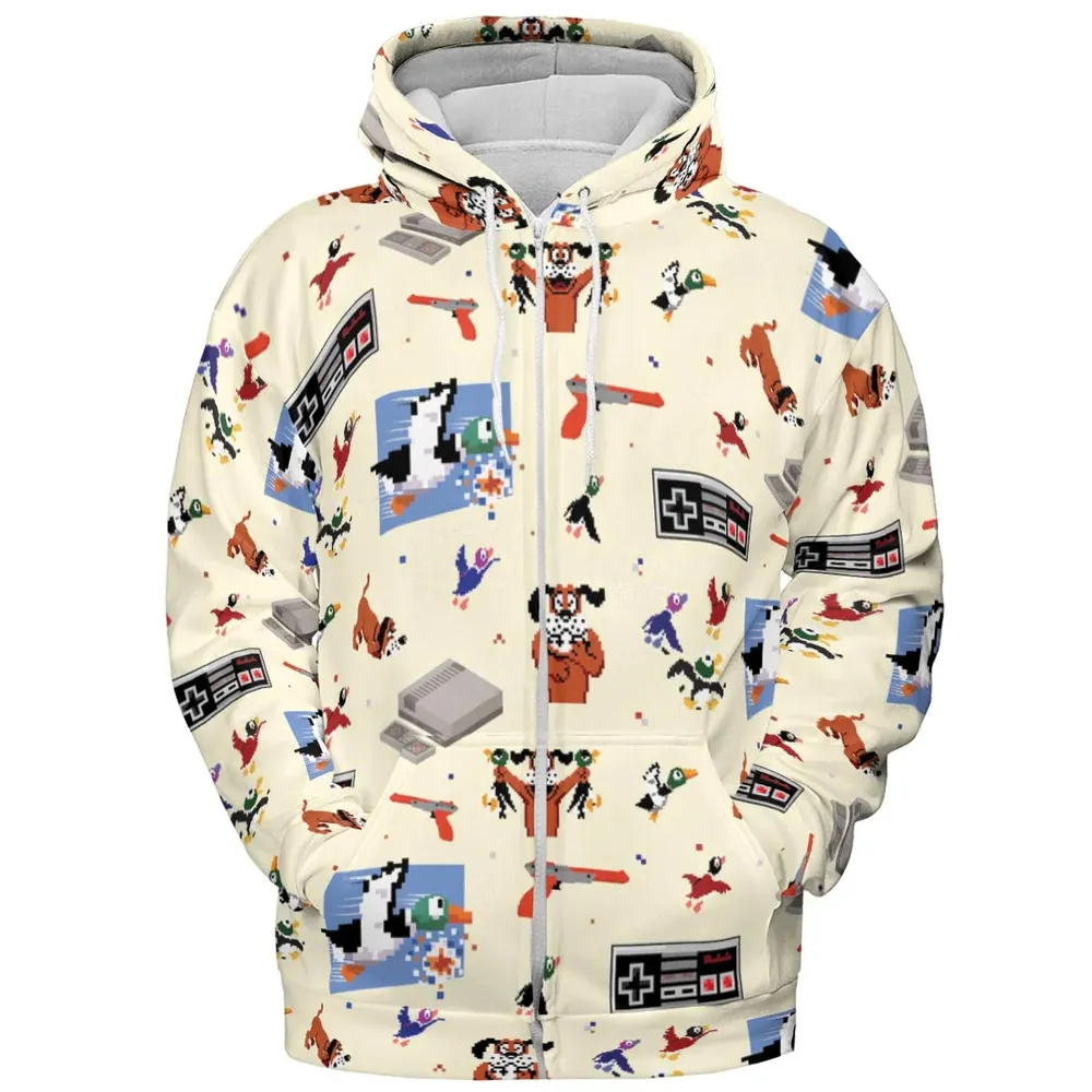 Retro Video Game Duck Hunt All-over Print Hoodie - 3