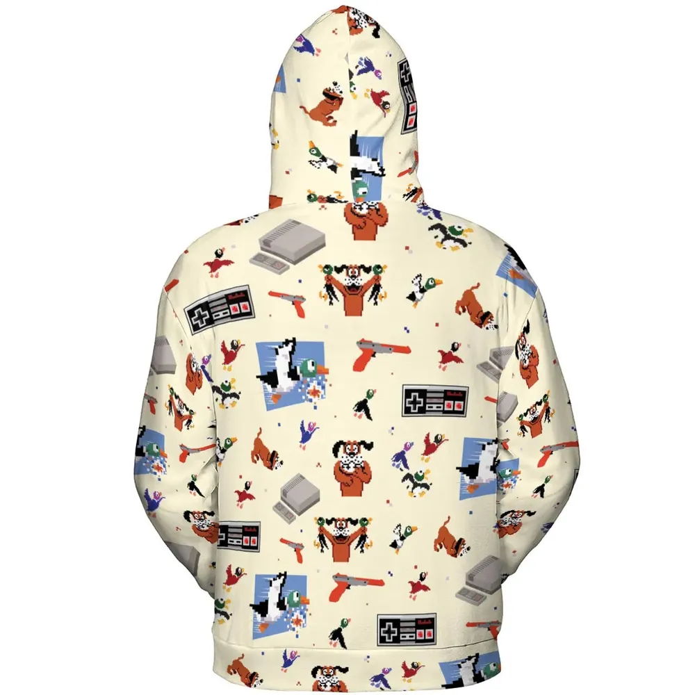 Retro Video Game Duck Hunt All-over Print Hoodie - 4