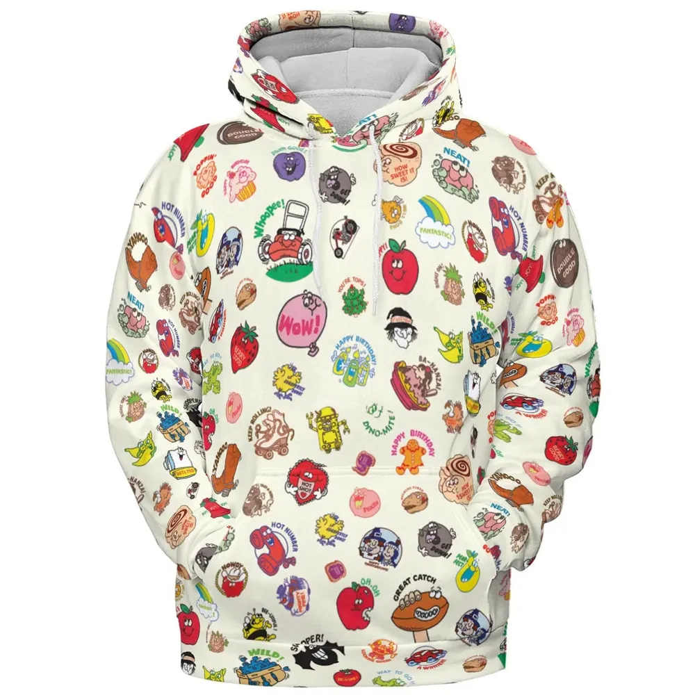 Vintage Trend Matte Scratch & Sniff All-over Print Hoodie - 2