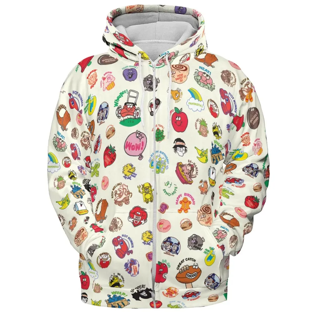 Vintage Trend Matte Scratch & Sniff All-over Print Hoodie - 3