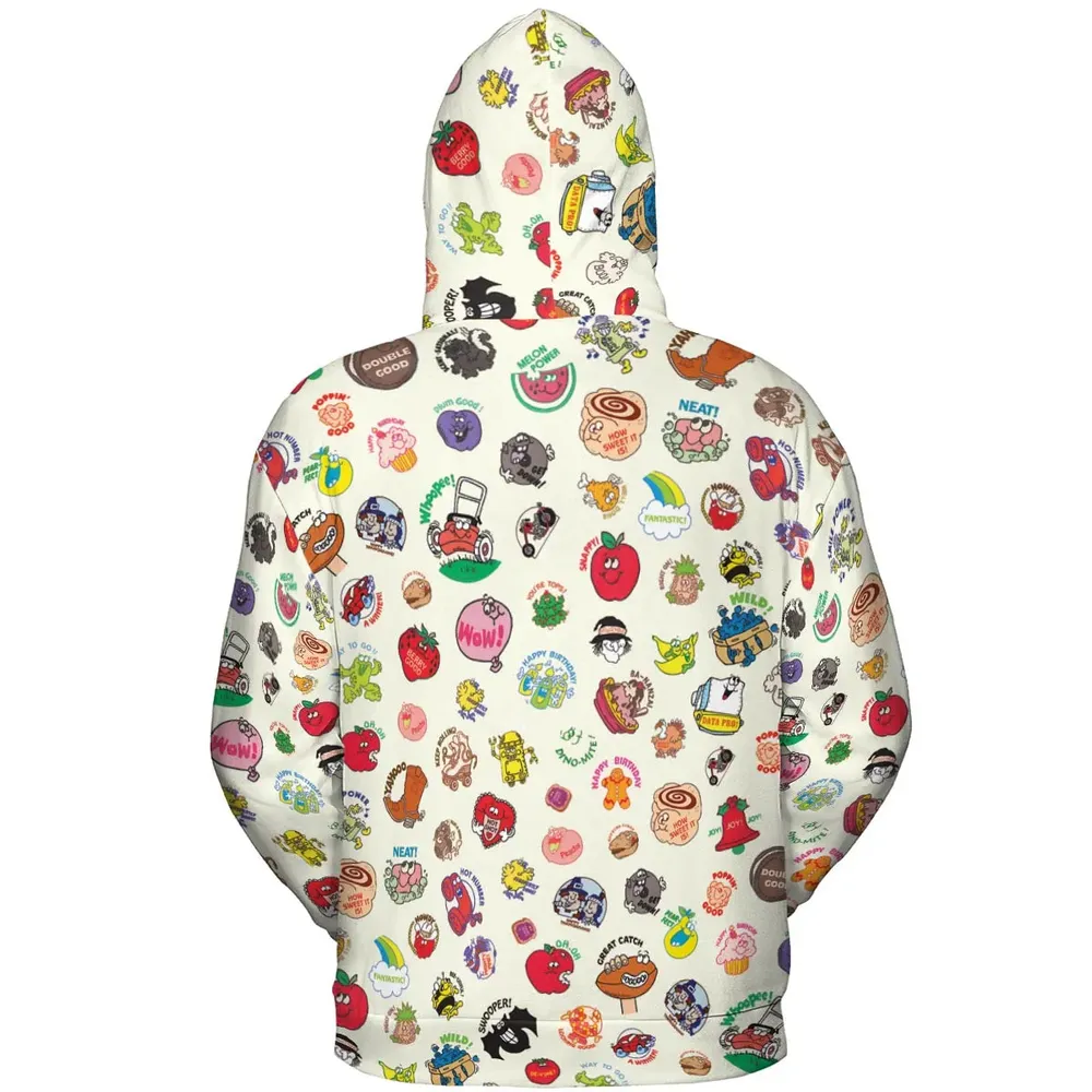 Vintage Trend Matte Scratch & Sniff All-over Print Hoodie - 4
