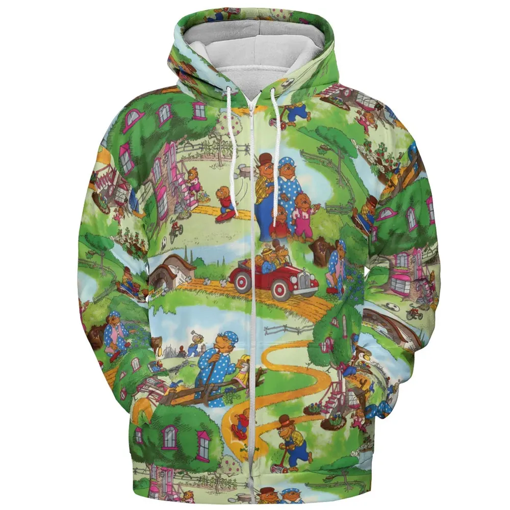 A Big Treehouse Berenstain Bears All-over Print Hoodie - 3