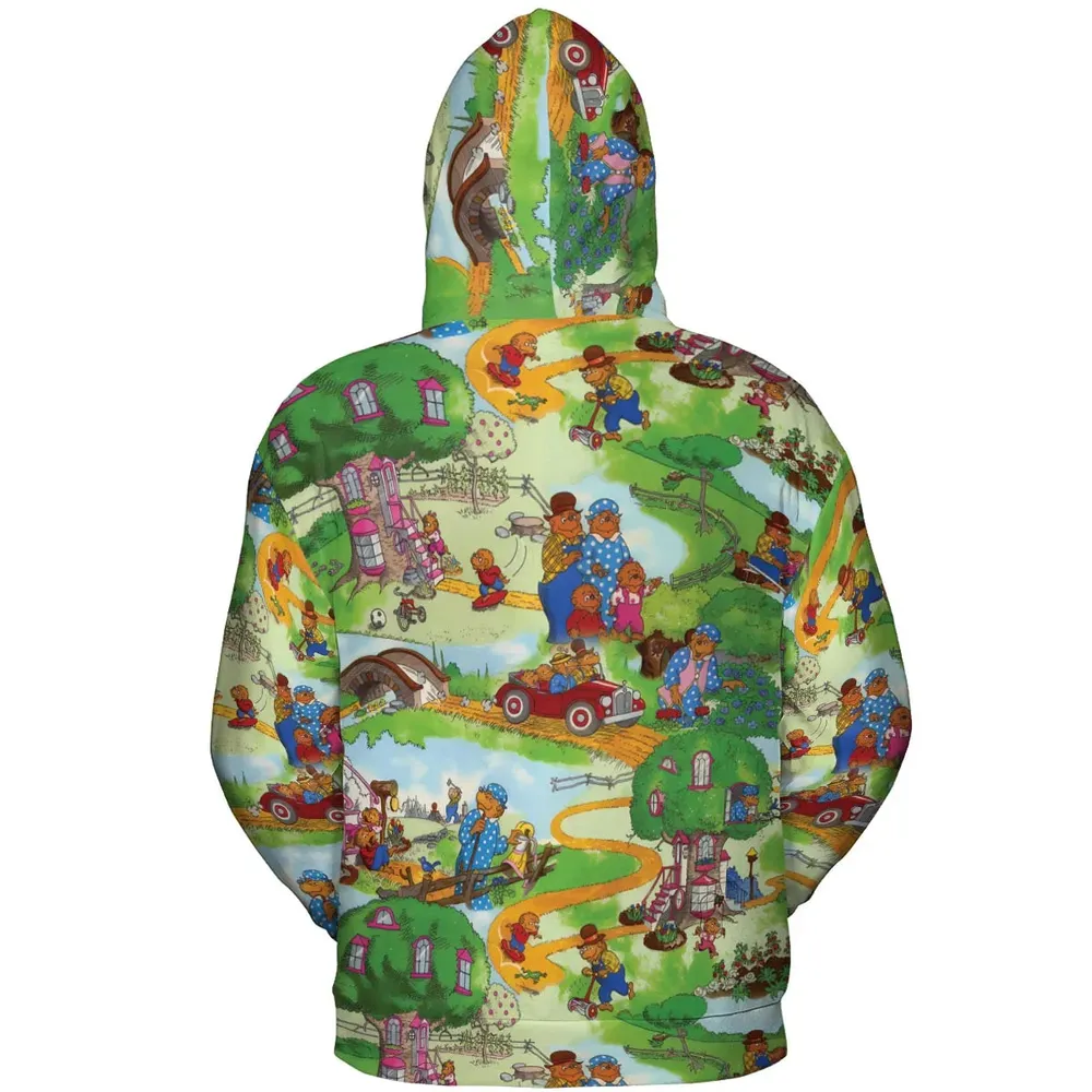 A Big Treehouse Berenstain Bears All-over Print Hoodie - 4