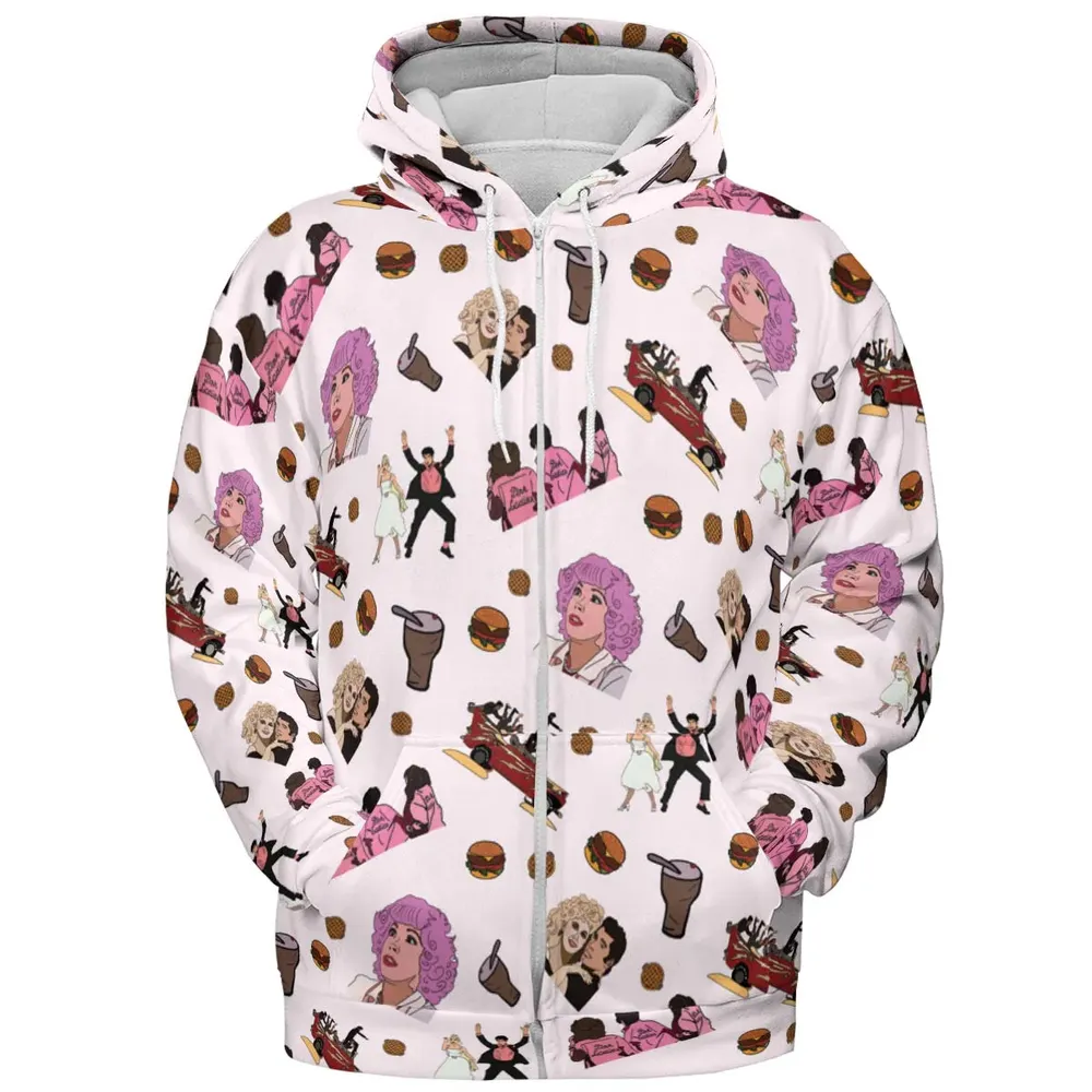 Summer Nights Grease All-over Print Hoodie - 3
