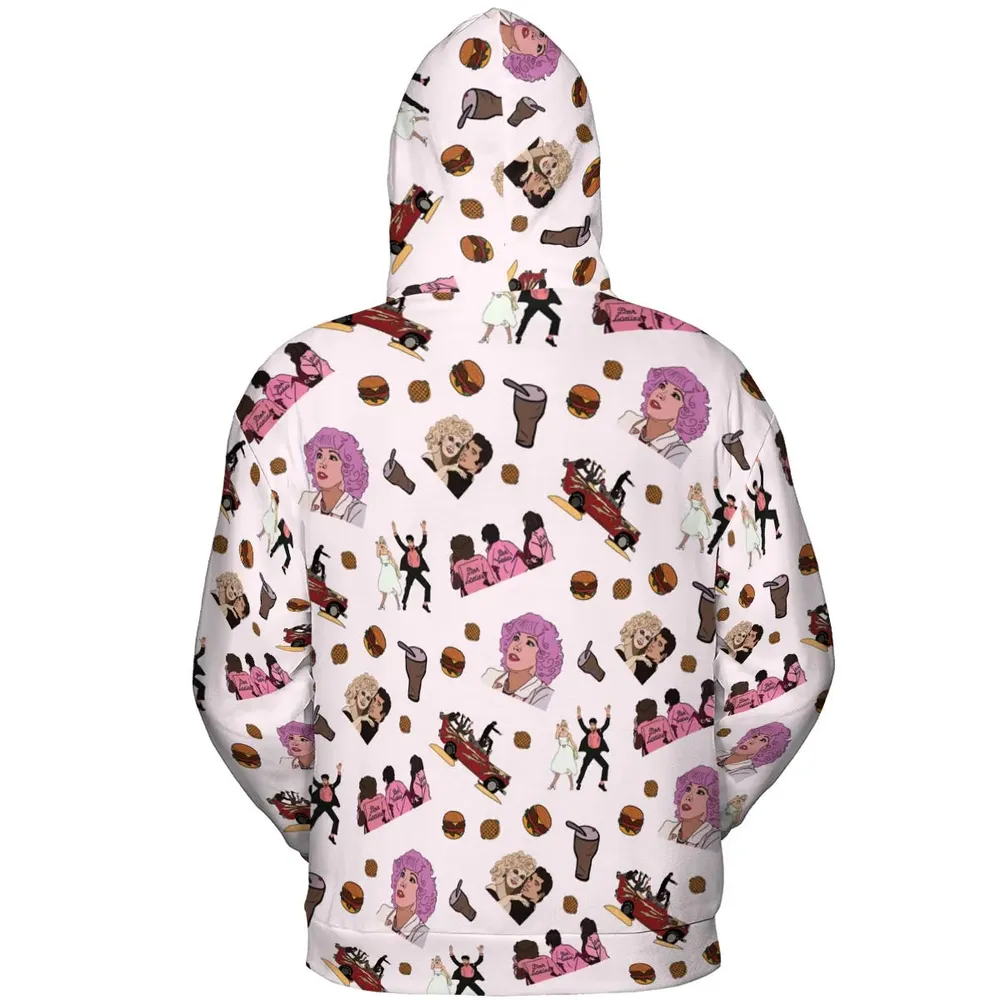 Summer Nights Grease All-over Print Hoodie - 4