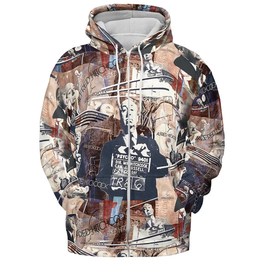 Alfred Hitchcock Aesthetic All-over Print Hoodie - 3