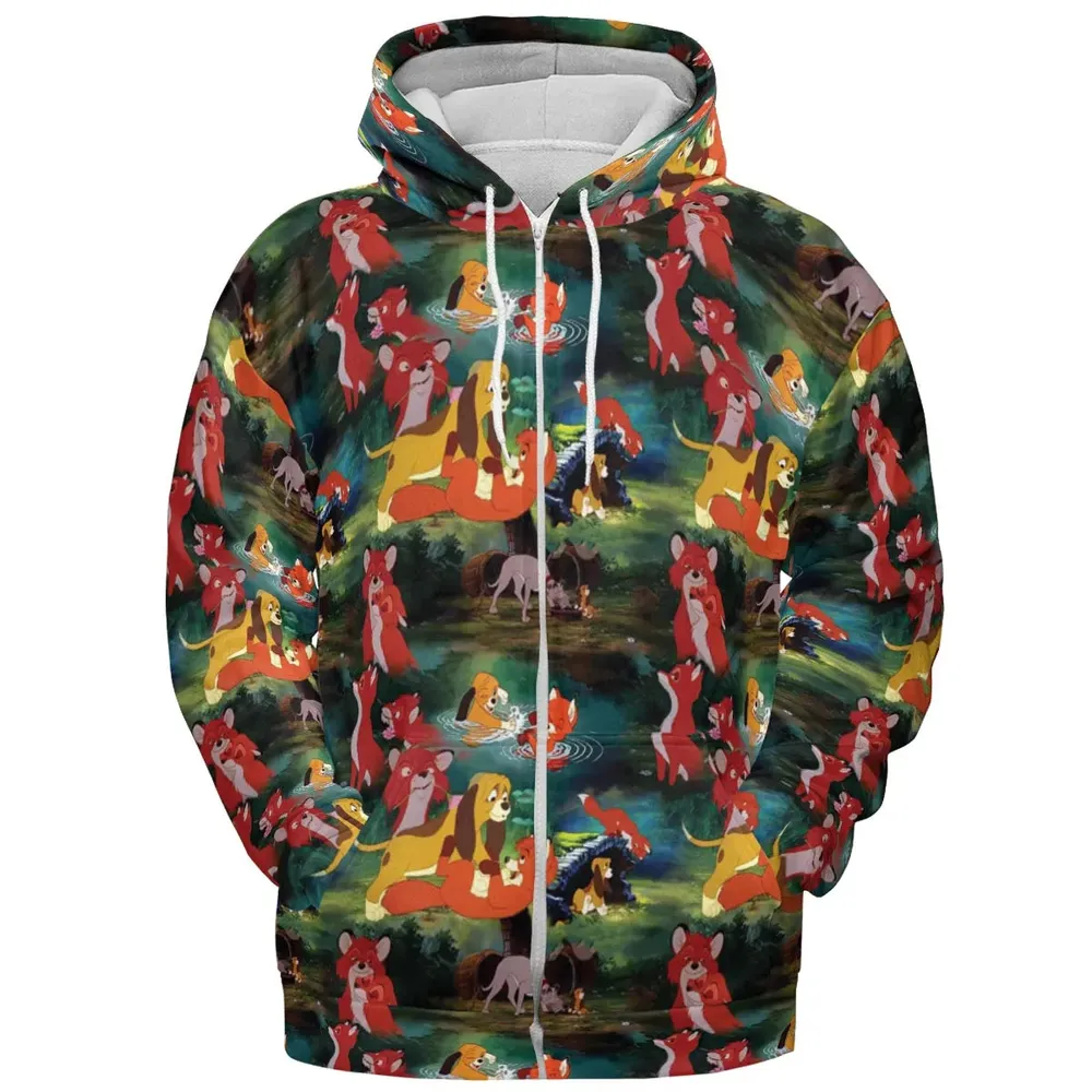 The Fox and the Hound All-over Print Hoodie - 3