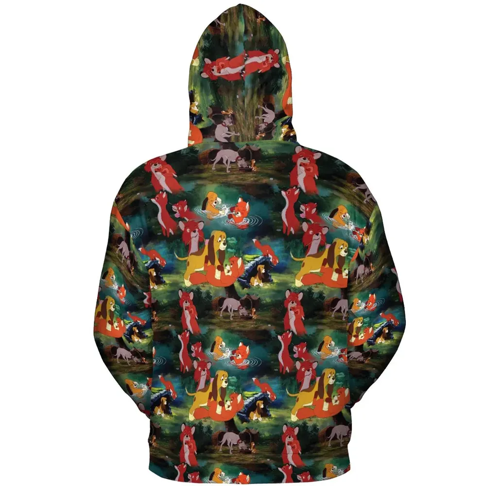 The Fox and the Hound All-over Print Hoodie - 4