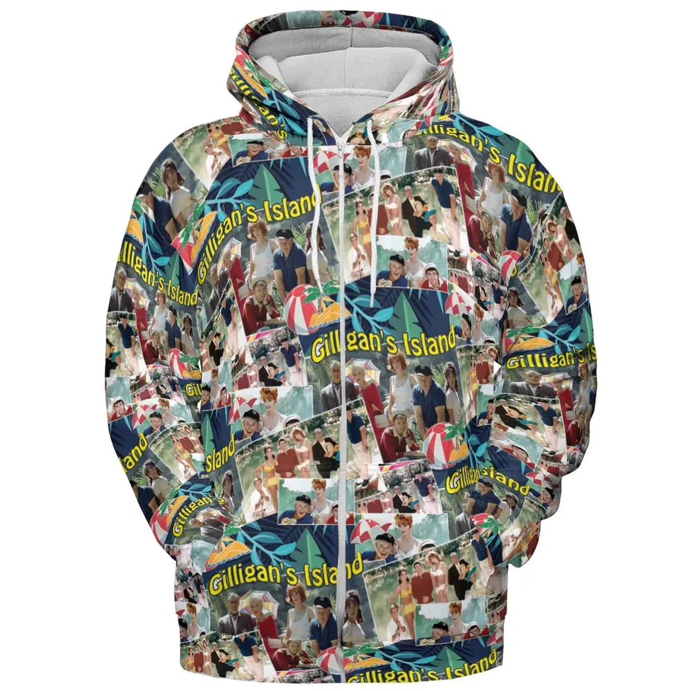 Island Time Gilligan's Island All-over Print Hoodie - 3