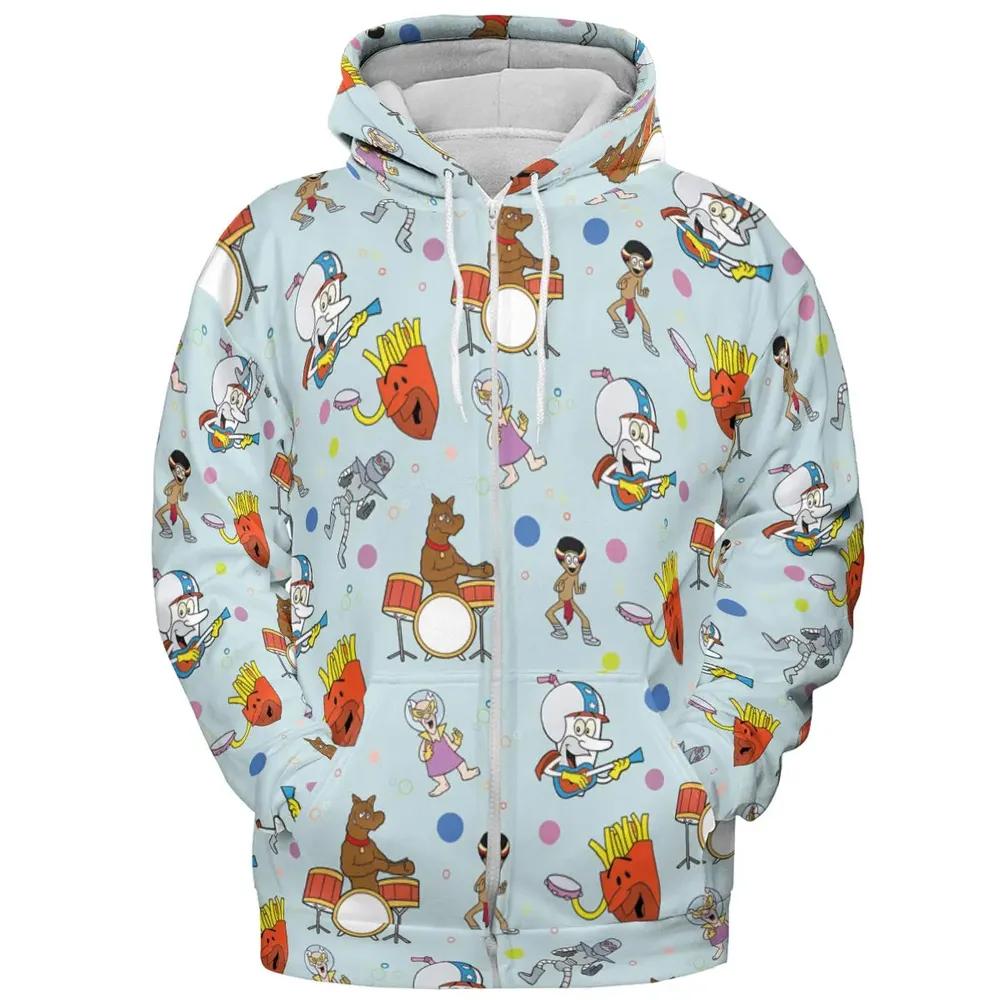 Aqua Unit Patrol Squad Team All-over Print Hoodie - 3
