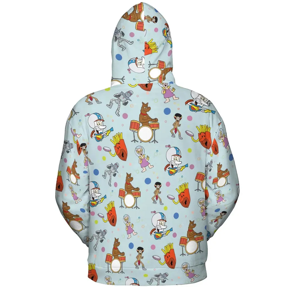 Aqua Unit Patrol Squad Team All-over Print Hoodie - 4